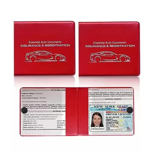 Car Registration Insurance Holder - Multi Color